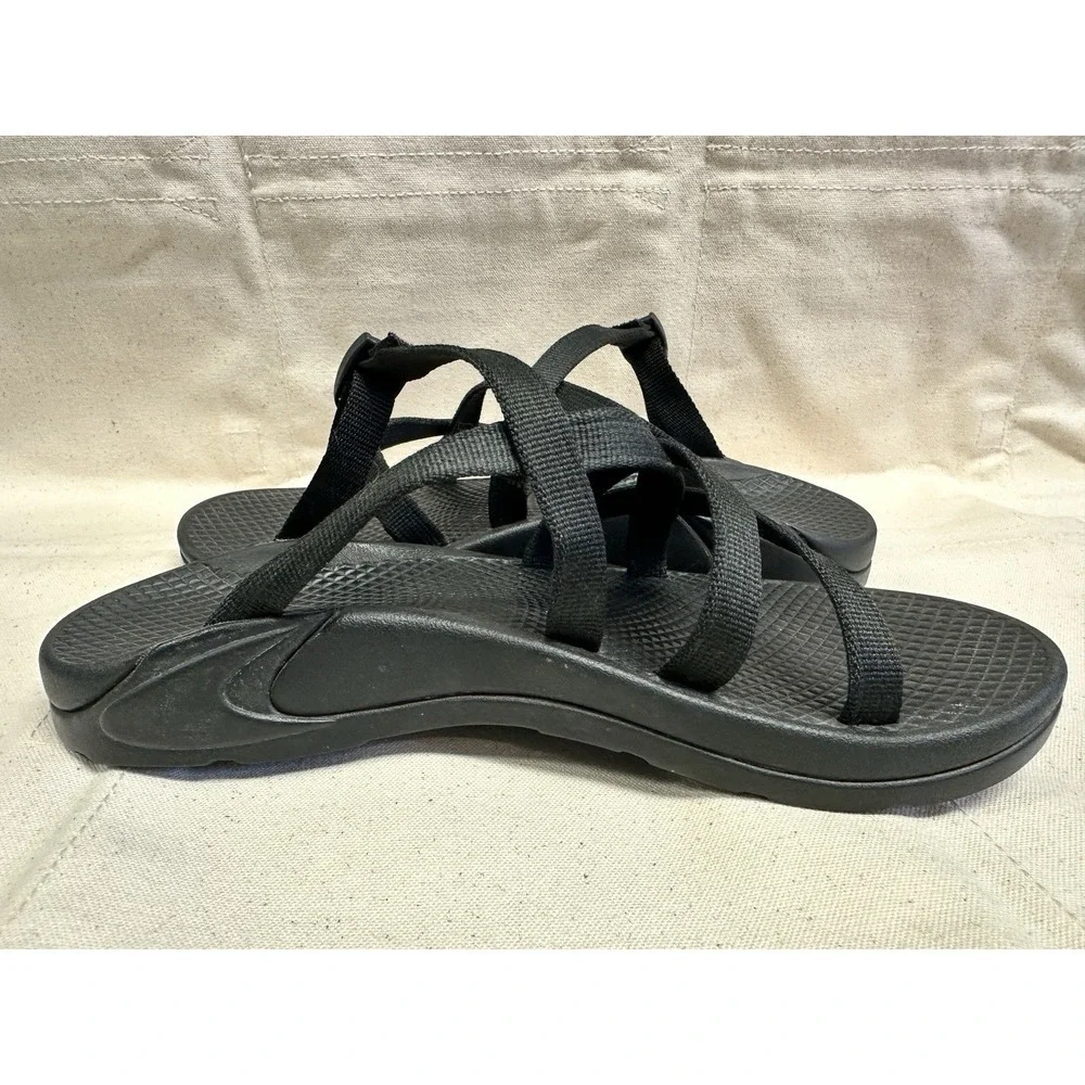 Chaco Women's Sandals Size 7 Black Adjustable Strap Slip On Outdoor Hiking - Picture 7 of 11